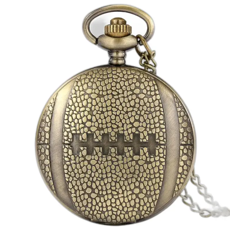 Fancy bronzen quartz kettinghorloge in de vorm van een elegante voetbalbal