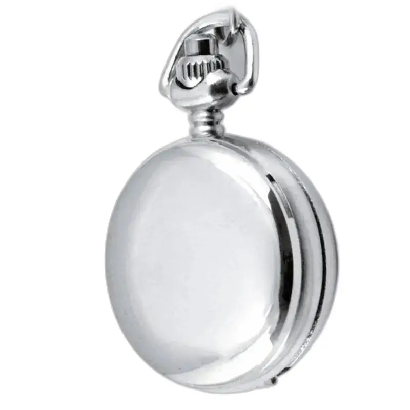 Zilveren Marie quartz kettinghorloge voor heren en dames, elegant en tijdloos