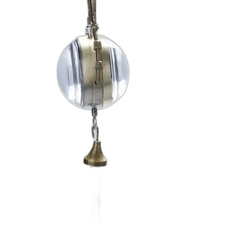 Helderglazen bol met metalen banden voor Retro Chic kettinghorloge