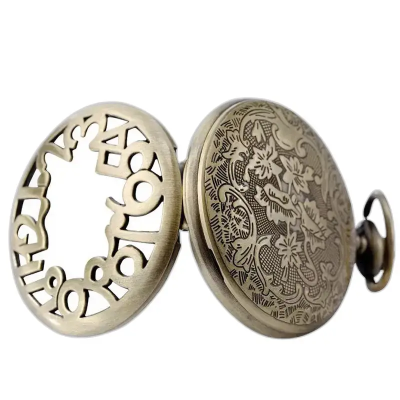Vintage bronzen dames retro kettinghorloge met een sierlijk en elegant ontwerp