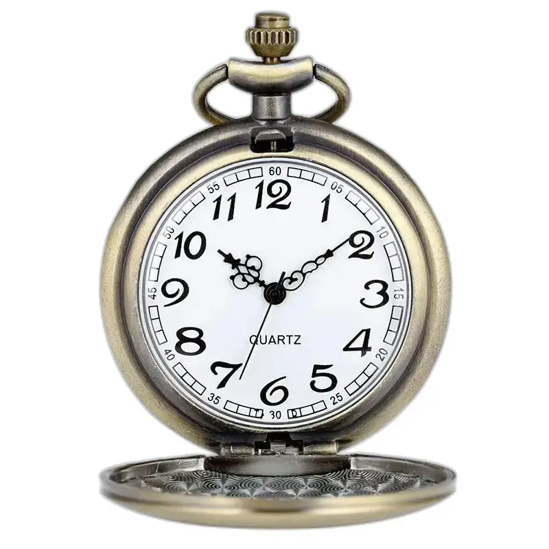 Vintage bronzen dames retro kettinghorloge met vintage quartz horlogestijl