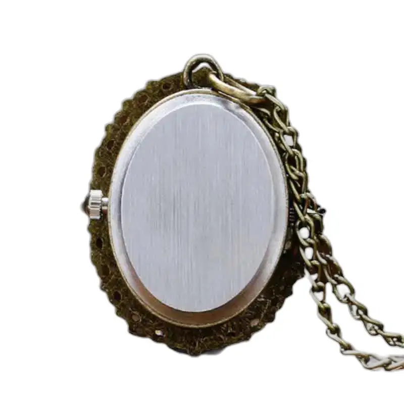 Elegant kettinghorloge met witte roos en hangend horloge en ketting in antieke stijl