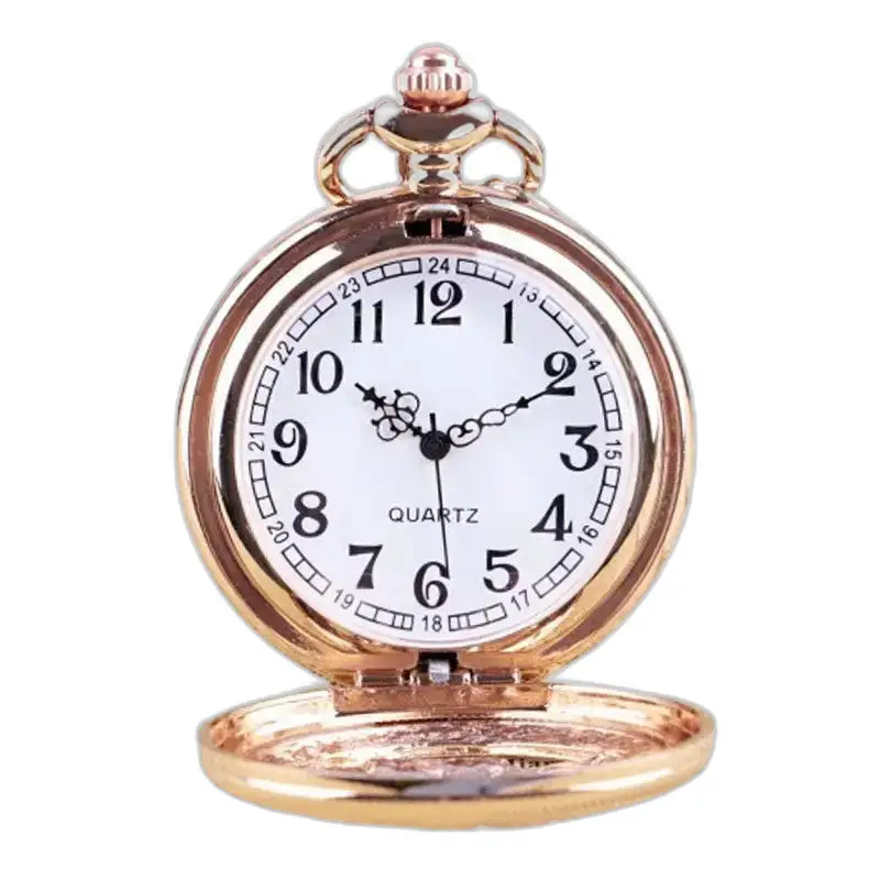 Mooie Uilen Rose kettinghorloge met elegant gouden quartz horloge