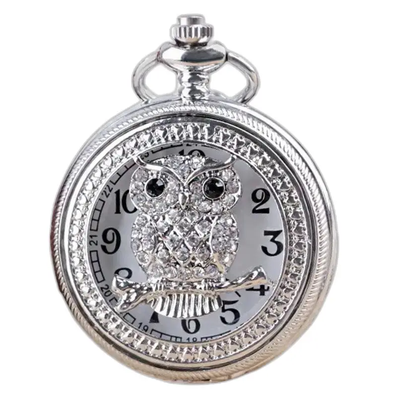 Rose Pretty Owls kettinghorloge met vintage uilvormig zilveren horloge