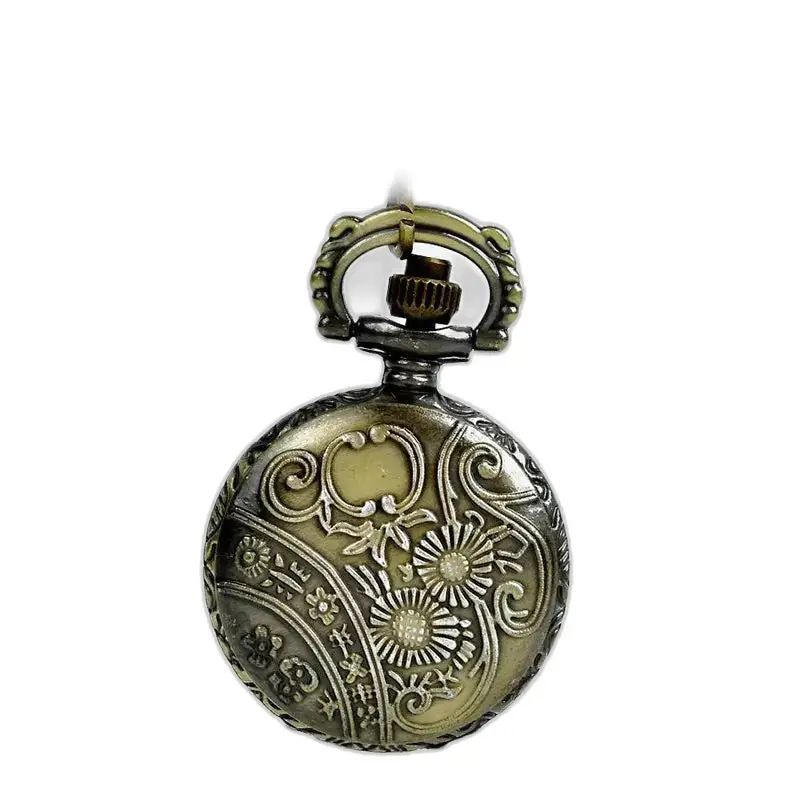 Royal Crown Vintage Bronze Collier-horloge met een sierlijk bronzen ontwerp