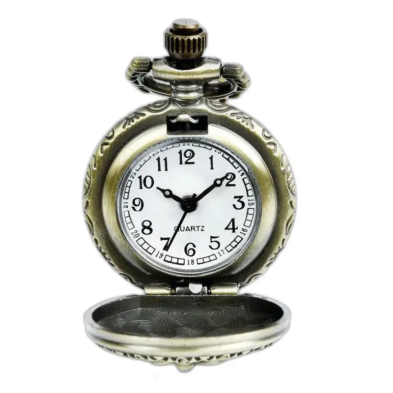 Royal Crown Vintage bronzen kettinghorloge met open antiek zakhorloge