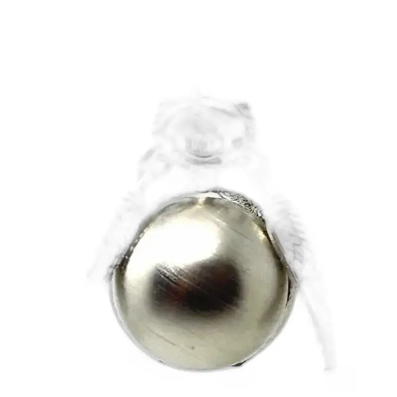 Glanzende metalen balletjes met witte pluisjes voor Golden Snitch Necklace Watch