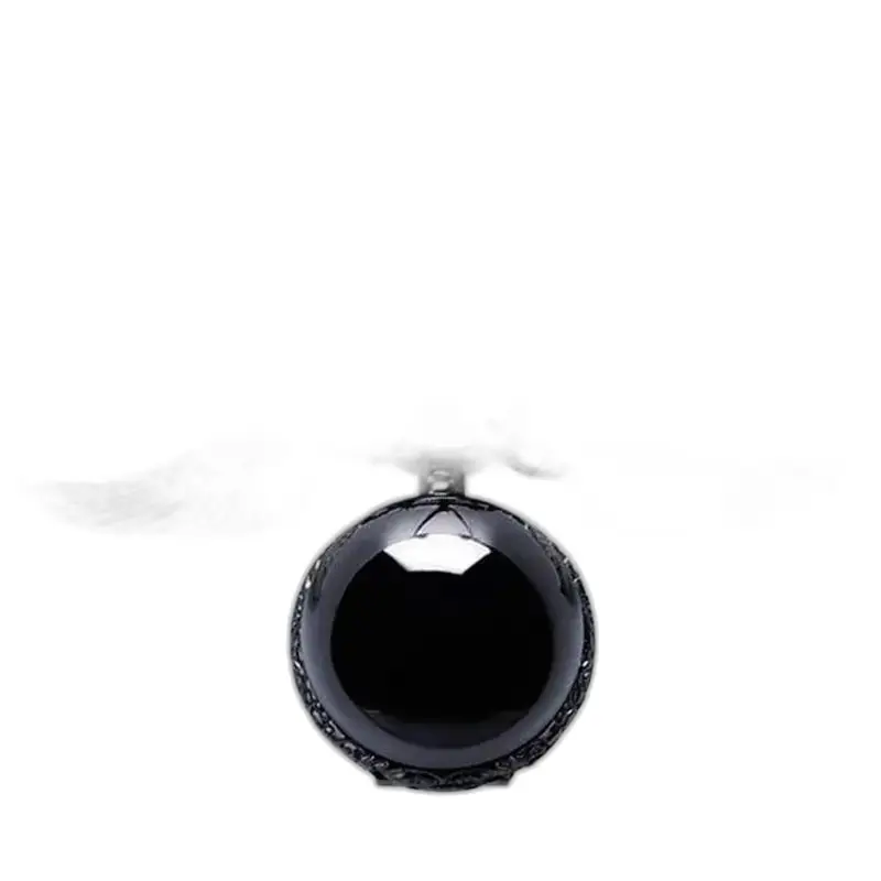Zwarte ronde parfumfles van het Retro Snitch Necklace Watch in brons goud zwart