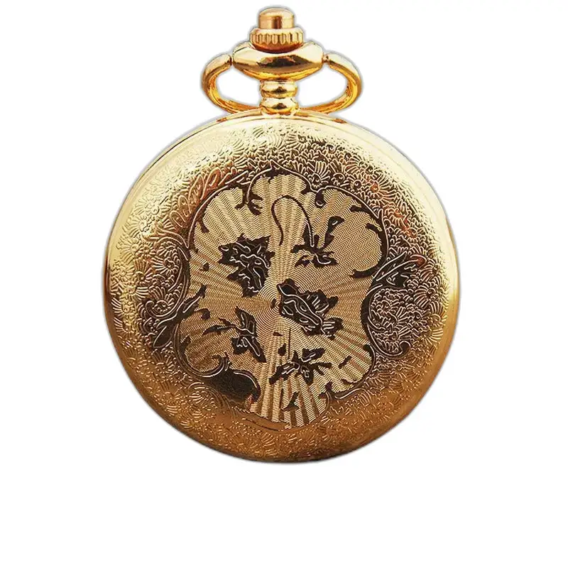 Vintage chic gouden kettinghorloge met hanger en een elegant gouden horlogeontwerp