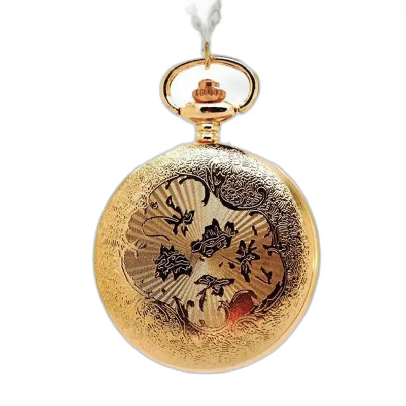 Vintage dames kettinghorloge met sierlijk gouden horloge en edelstenen