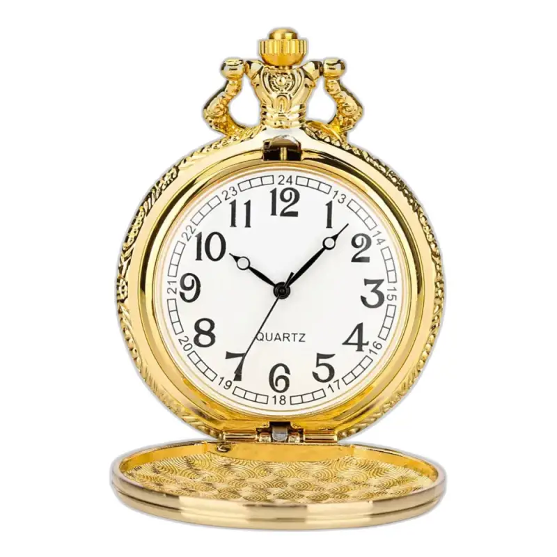 Vintage Marilyne Monroe kettinghorloge met open gouden zakhorloge