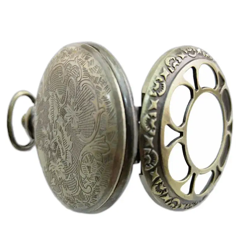 Vintage sierlijke kettinghorloge met quartz horloge voor heren en dames