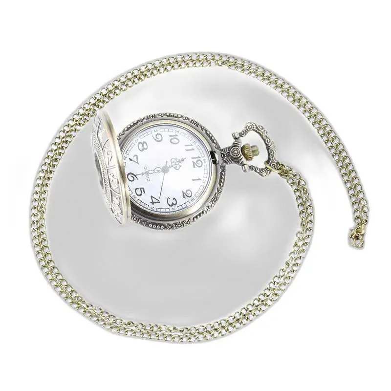Kettinghorloge met zilveren ketting, vintage Chinese Zodiac quartz