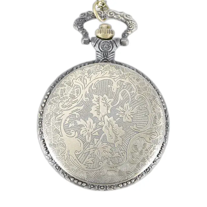 Vintage Chinese Zodiac Quartz kettinghorloge met een elegante zilveren wijzerplaat