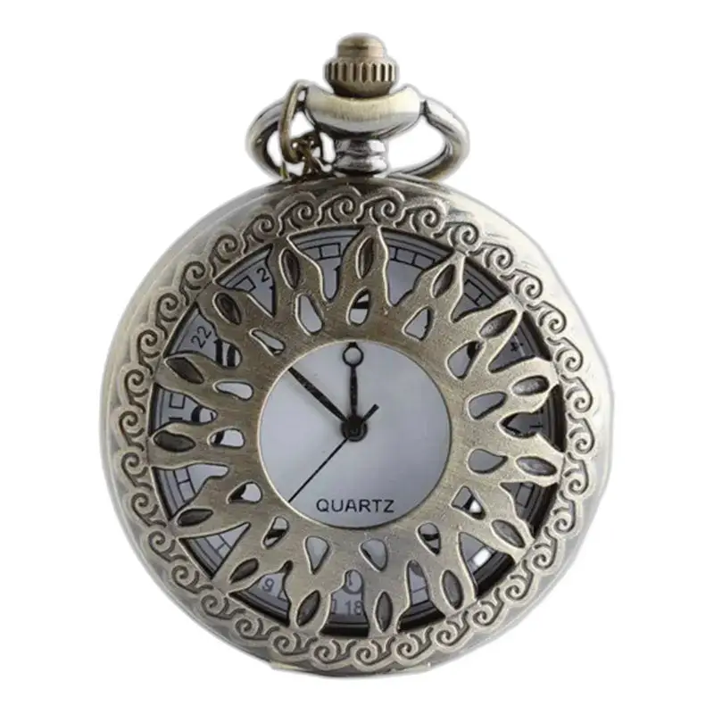 Vintage Roi Soleil automatisch kettinghorloge in zilver versierd met verfijnde details