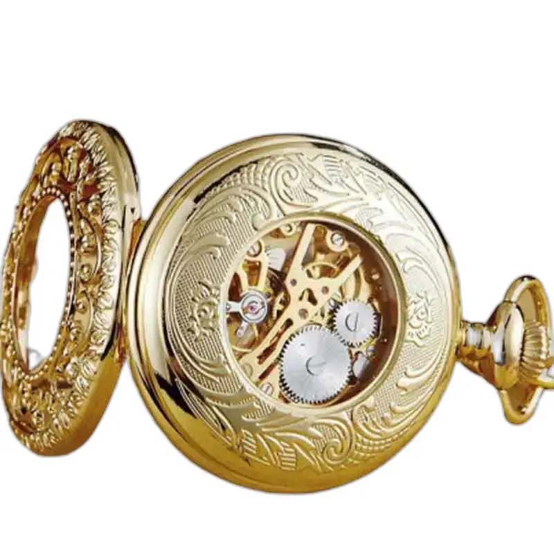 Luxe gouden Lolite Gusset-zakhorloge met een sierlijk en verfijnd ontwerp