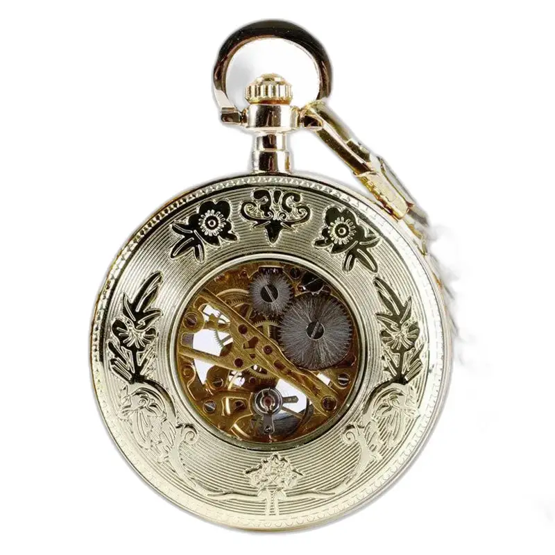 Luxe gouden saffierzakhorloge met een elegant gouden ontwerp