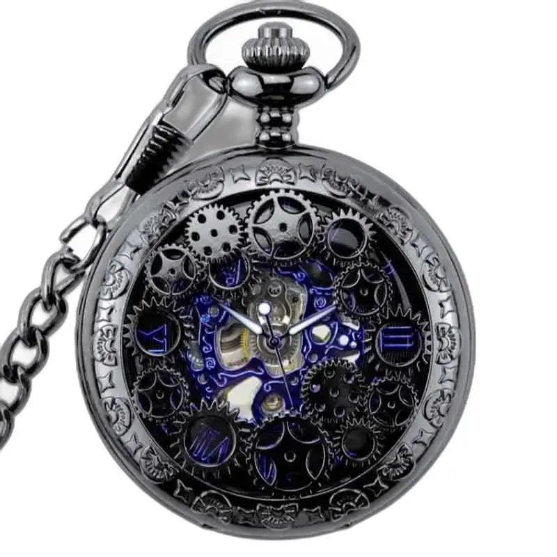 Steampunk Chrome-zakhorloge met een elegante gunmetal-afwerking