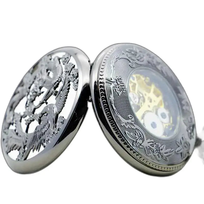 Steampunk Erbium Luxe Fob-zakhorloge met zichtbare tandwielen