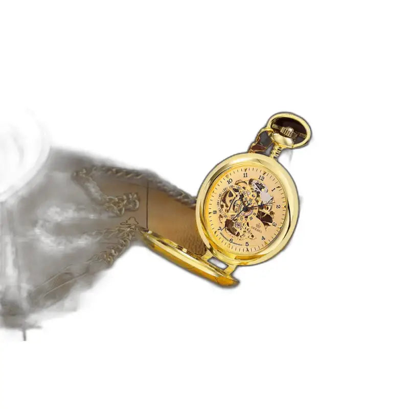 Prachtig mechanisch gouden herenzakhorloge met een elegant en gouden ontwerp
