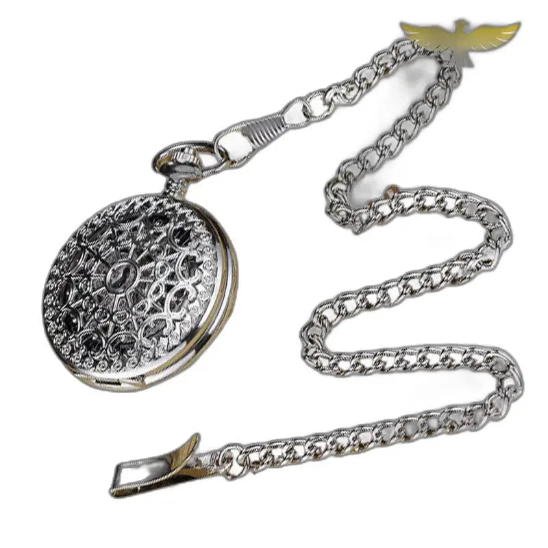 Volledig Hunter-zakhorloge met ketting, handmatig opwinden en mechanisch uurwerk