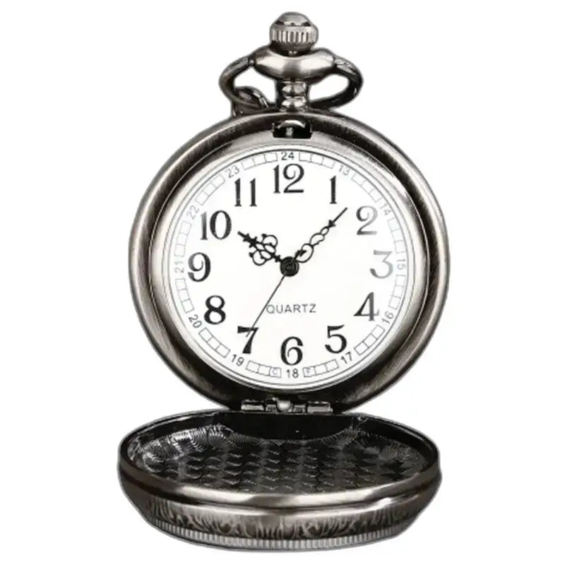 Vintage Horoscoop Zakhorloge, zilveren horloge met witte wijzerplaat