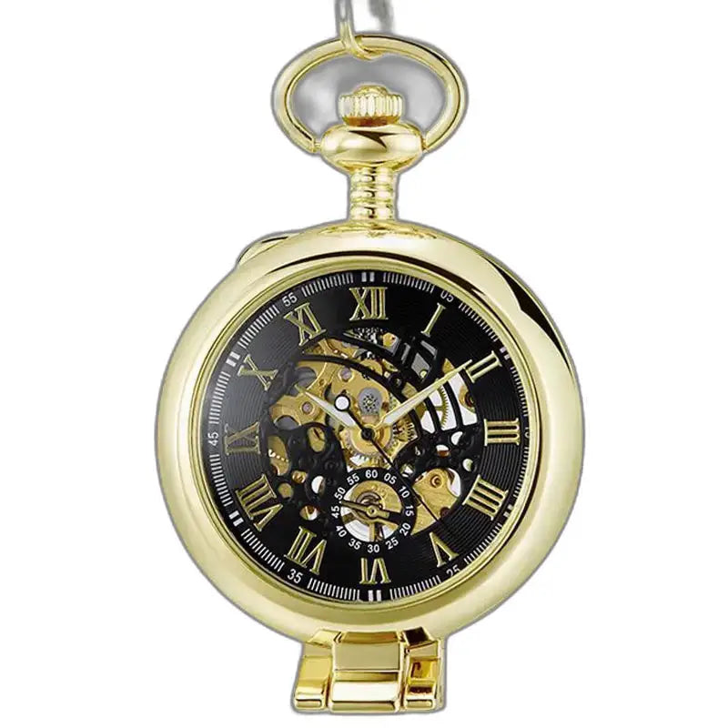 Luxe mechanisch zakhorloge met mechanisch uurwerk en handmatige opwinding in goud