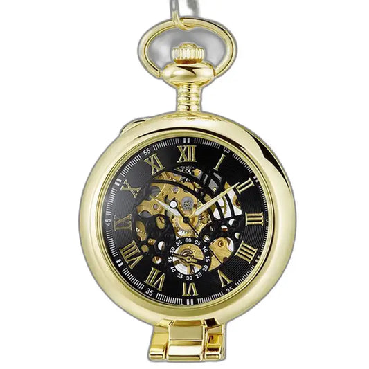 Luxe mechanisch zakhorloge met mechanisch uurwerk en handmatige opwinding in goud