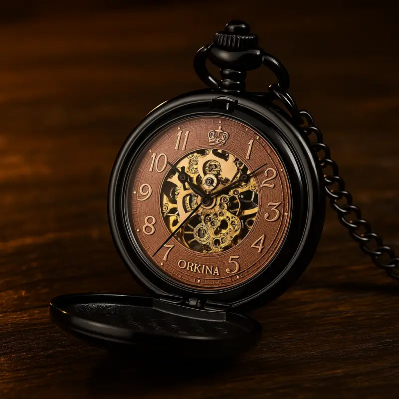 Luxe zakhorloge met handmatige opwinding en mechanisch uurwerk, elegante stijl