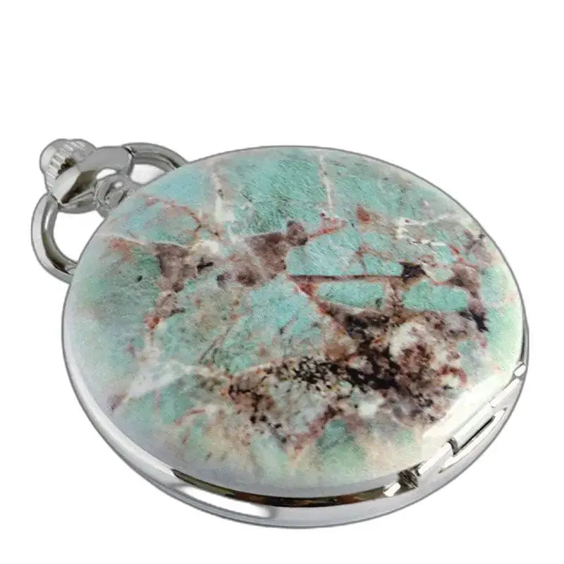 Bluemarble luxe mechanisch zakhorloge met elegant turquoise patroon