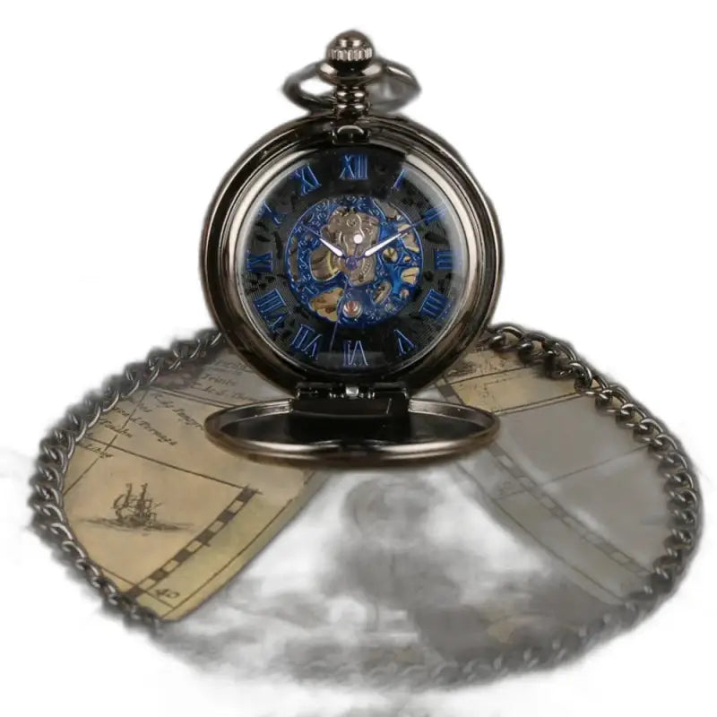Etherealsky modern mechanisch herenzakhorloge met open wijzerplaat