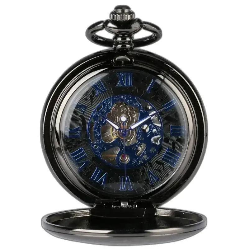 Etherealsky modern mechanisch zakhorloge met een zwart skeletontwerp