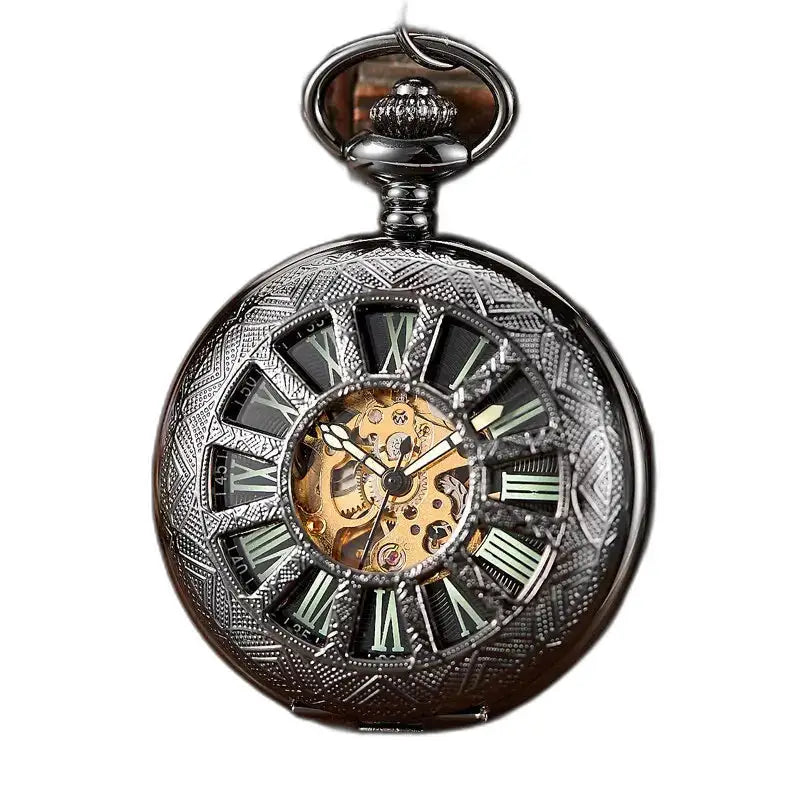 Green Lantern mechanisch zakhorloge in zwart metalen design met een unieke uitstraling