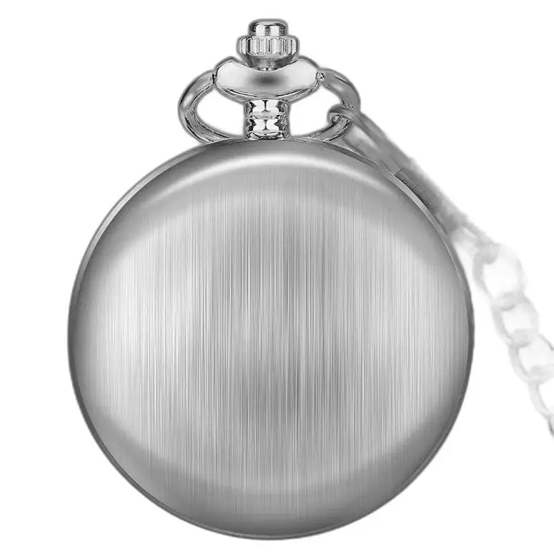 Soepel mechanisch zakhorloge met Romeinse cijfers en zilveren ketting