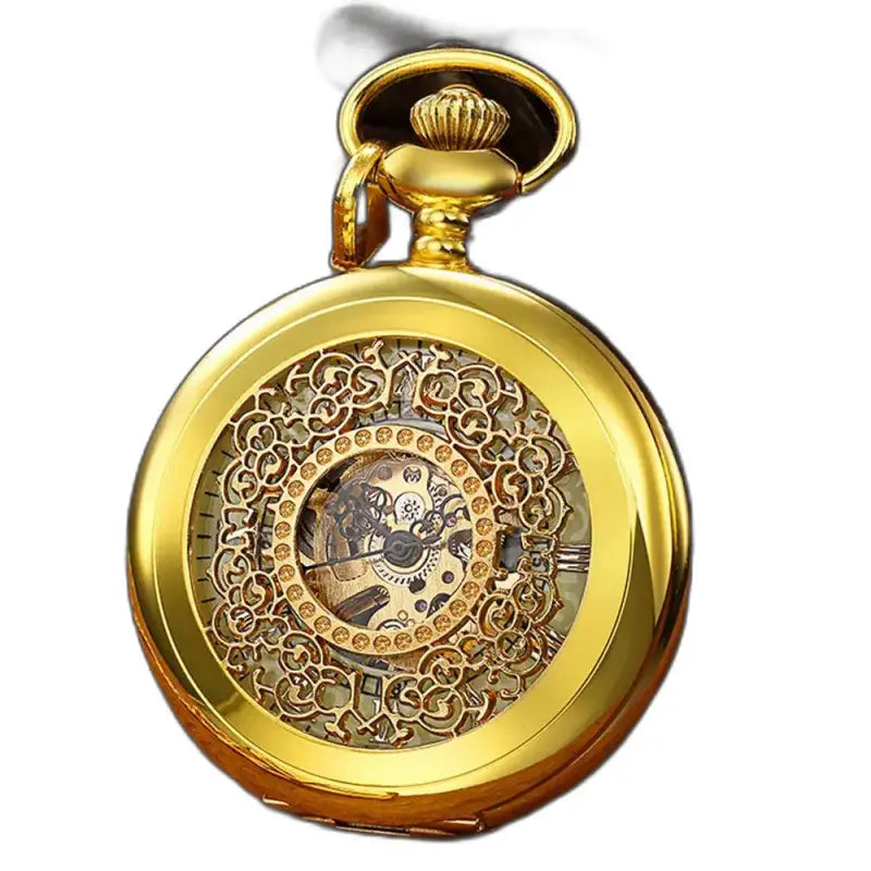 Lichtgevend mechanisch dameszakhorloge in goud met verfijnde details