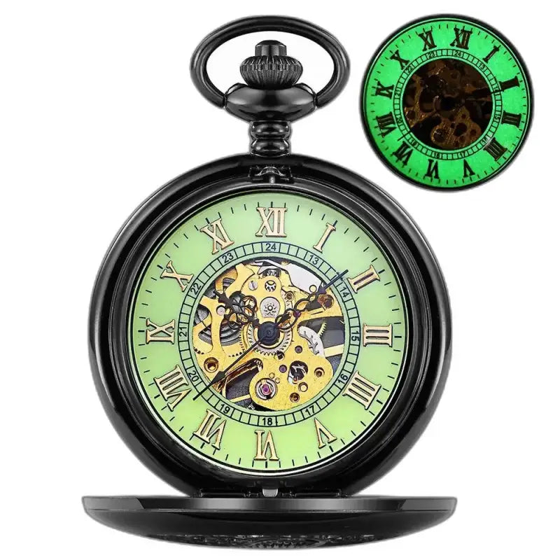 Lichtgevend mechanisch dameszakhorloge met elegante, lichtgevende zwarte wijzerplaat