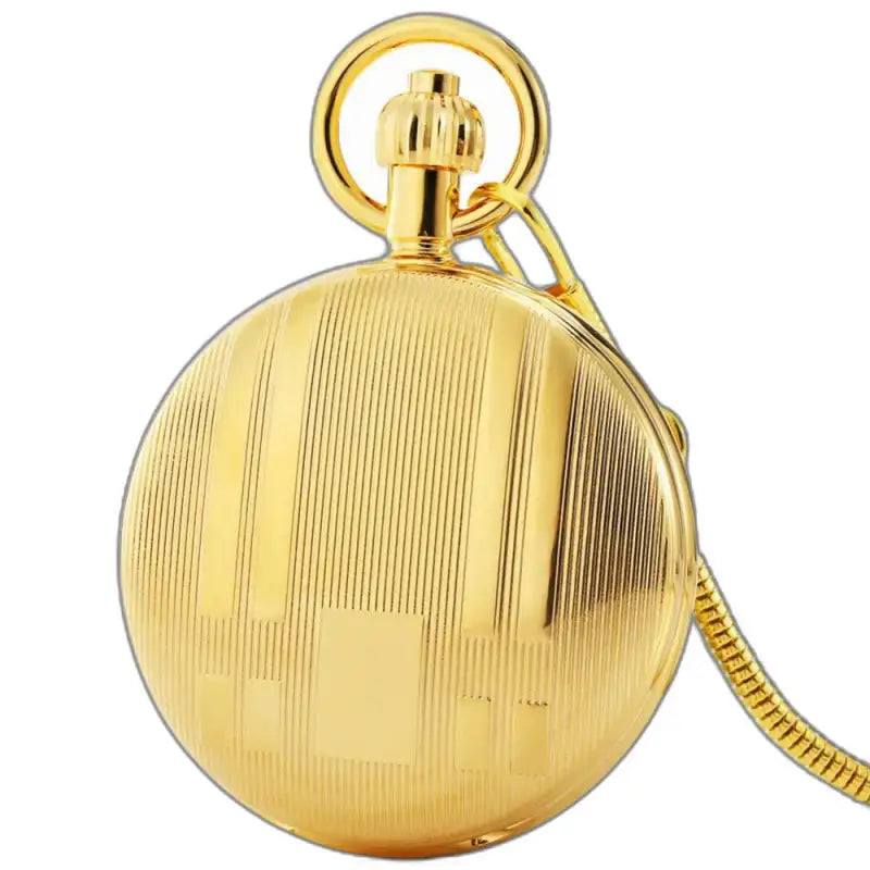 Gouden mechanisch zakhorloge voor moderne heren in elegant goud