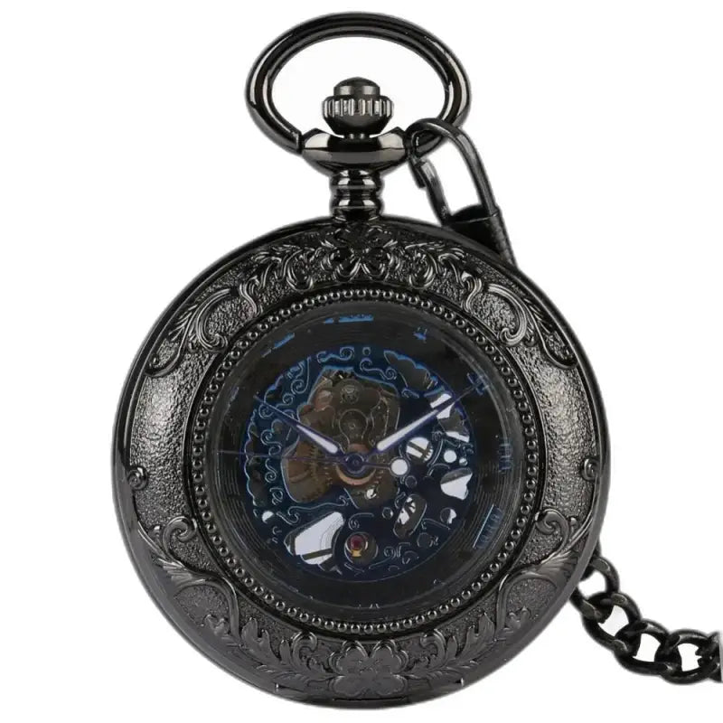 Regalcrown modern mechanisch herenzakhorloge met een sierlijk zwart ontwerp