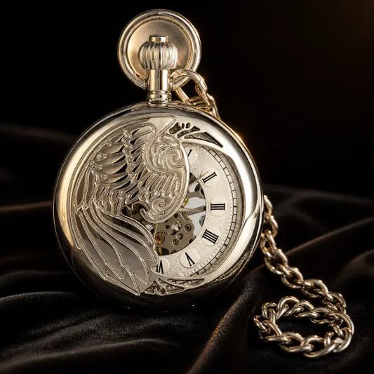 Half Hunter mechanisch zakhorloge met skelet - Univers Gousset