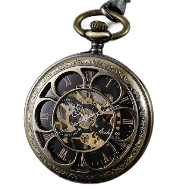 Oignon luxe mechanisch zakhorloge met versierde kast en handmatige opwinding