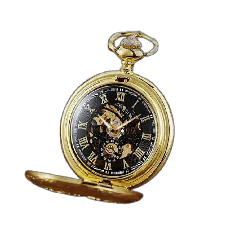 Oignon Luxe mechanisch zakhorloge met uienkast en gouden handmatige opwinding