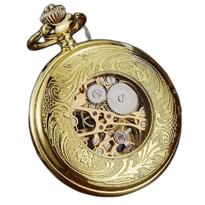 Oignon Luxe mechanisch zakhorloge met uienkast en zichtbare handmatige opwinding