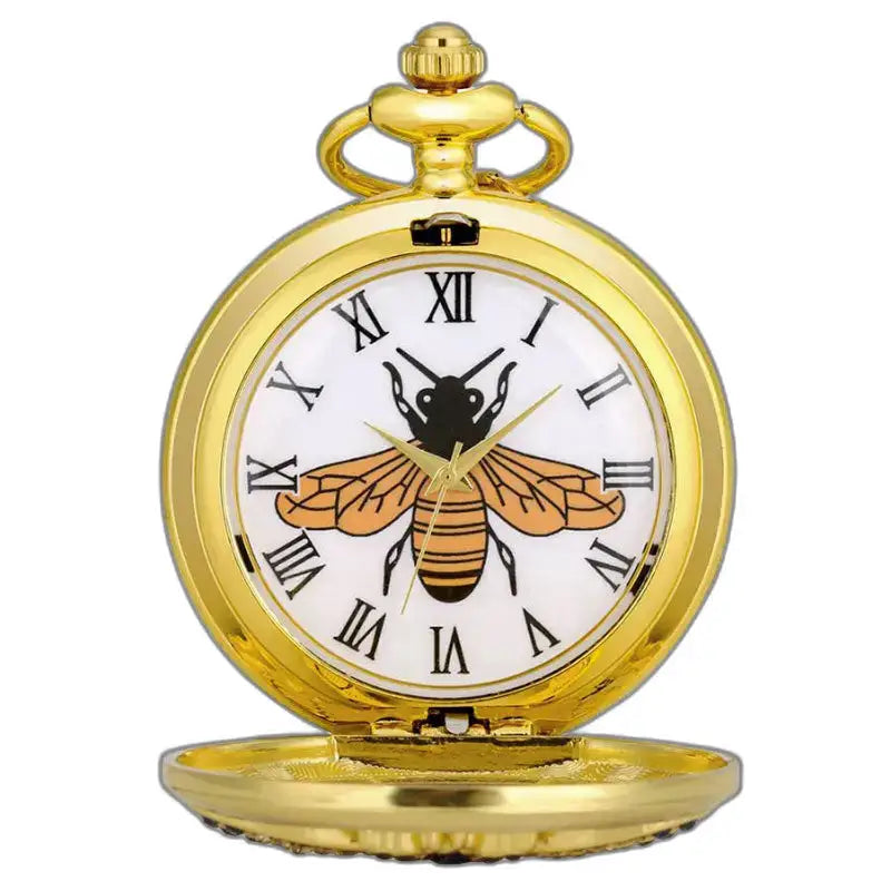 Klassiek gouden vlinderkwartszakhorloge met elegant bijenontwerp