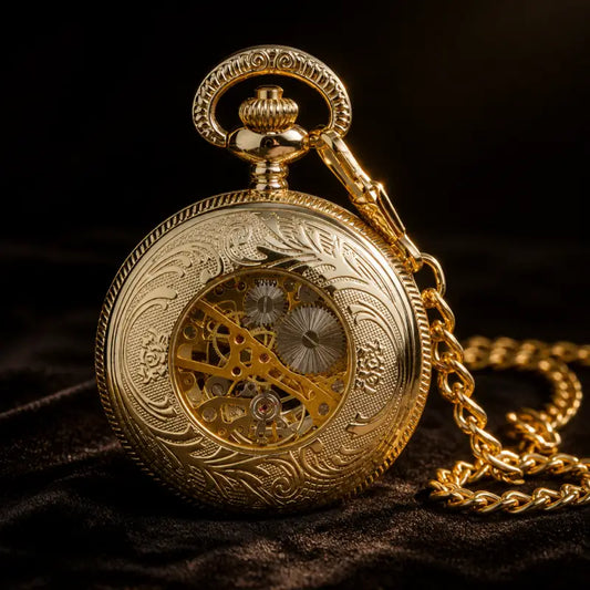 Gouden Demi-hunter mechanisch zakhorloge - Univers Gousset