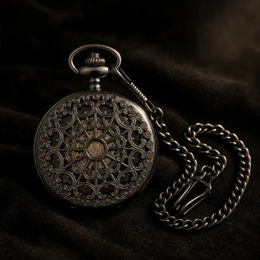 Hunter opengewerkt mechanisch herenzakhorloge - Univers Gousset