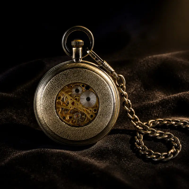 Vintage mechanisch zakhorloge met skelet - Univers Gousset