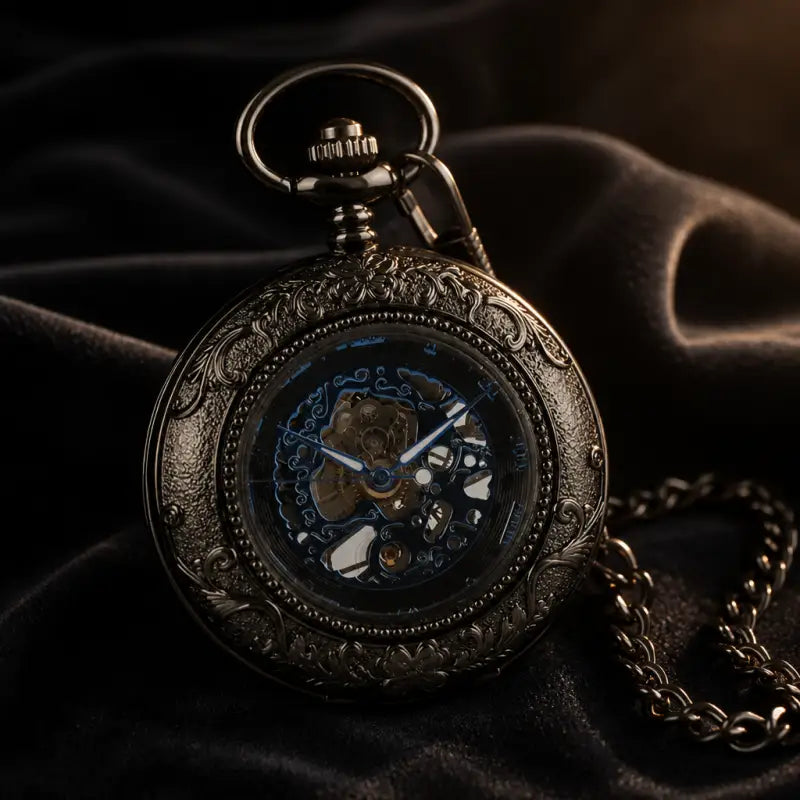 Transparant Hunter mechanisch zakhorloge - Univers Gousset