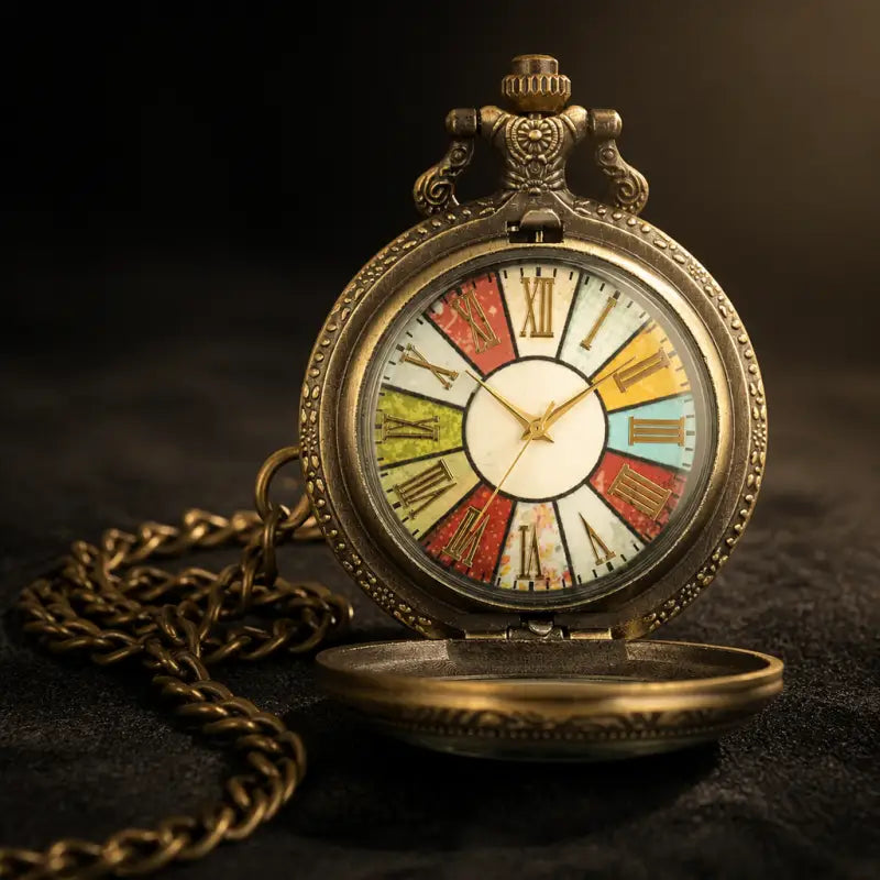 Zakhorloge ketting kwarts Romeinse cijfers - Univers Gousset
