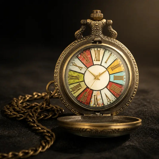 Zakhorloge ketting kwarts Romeinse cijfers - Univers Gousset