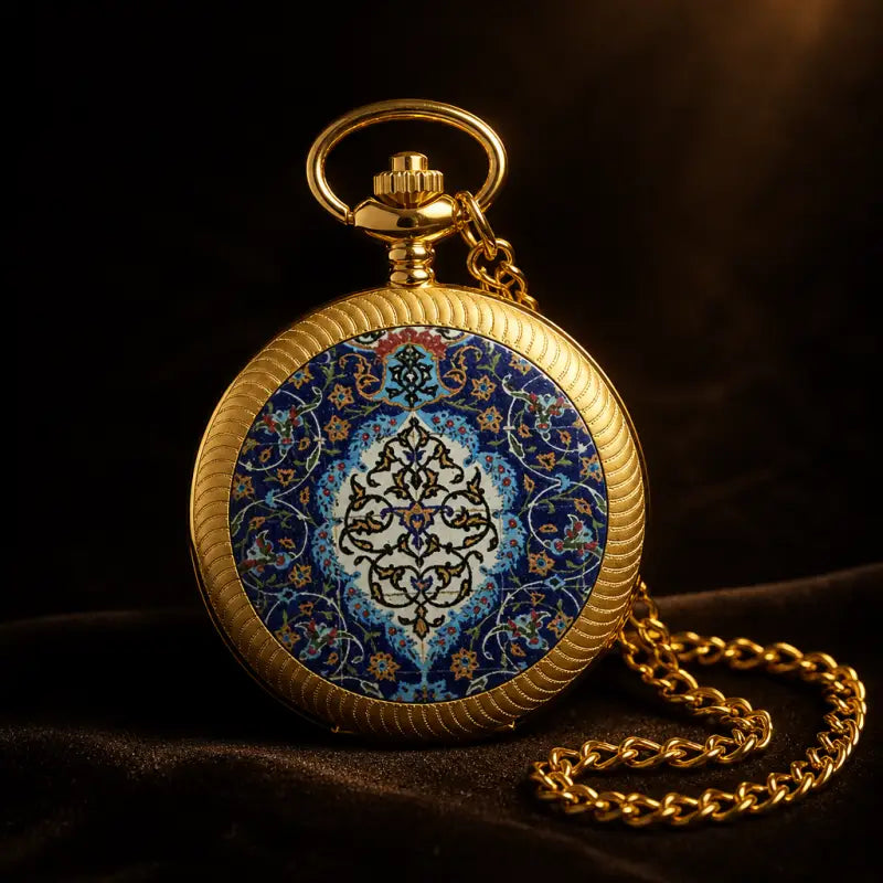 Dameszakhorloge met smaragdgroene halsketting - Univers Gousset